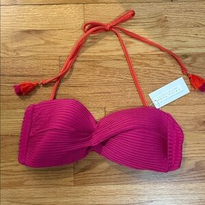 Trina Turk Pink and Orange Bikini Top